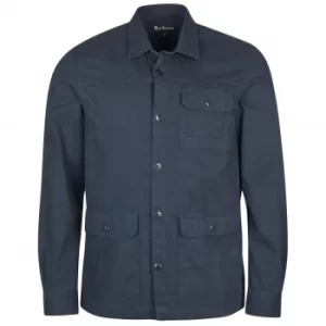 Image of Barbour Mens Sandbay Overshirt Dark Navy Medium