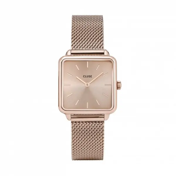 Image of Cluse Ladies La Tetragone Rose Gold square Quartz Fashion Watch CW0101