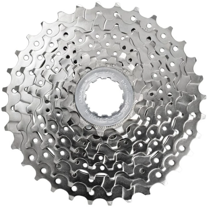 Image of Shimano CS-HG50 8-speed cassette 11 - 32 TEETH Silver - Cycles UK