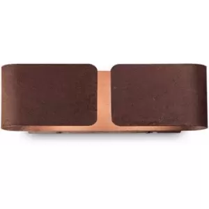 Image of Ideal Lux Decorative Flush Wall Light Corten, E27