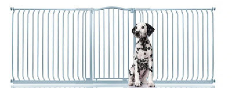 Image of Bettacare Extra Tall Curved Top Dog Gate, 271Cm - 280Cm, Matt Grey, Extra Tall 100Cm In Height, Pressure Fit Pet Gate