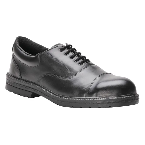 Image of Portwest Executive Steel Toe Cap Oxford Safety Shoes FW47BKR45 Colour: Black