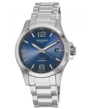 Image of Longines Conquest V.H.P. Stainless Steel Blue Dial Mens Watch L3.716.4.96.6 L3.716.4.96.6