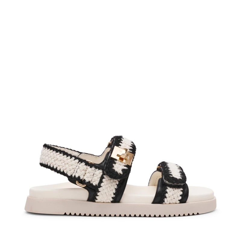 Image of Steve Madden Madden Mona Sandal Ld63 Black/White female 5 (38)