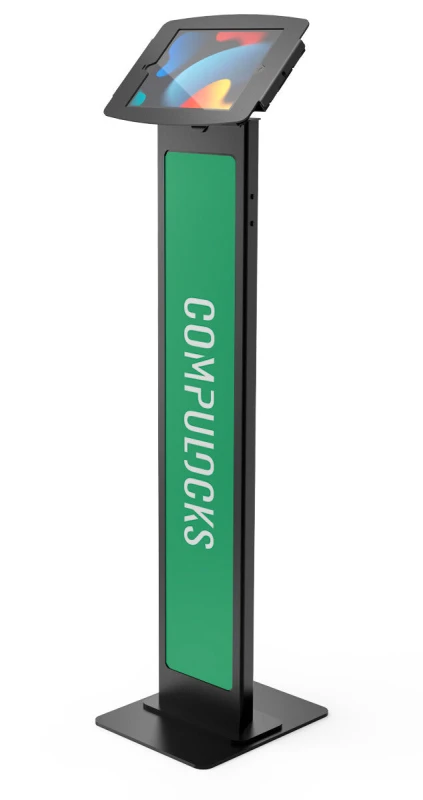 Image of Compulocks Compulocks iPad 10.2" Space Enclosure Brandable Floor Stand Black 140B102IPDSB