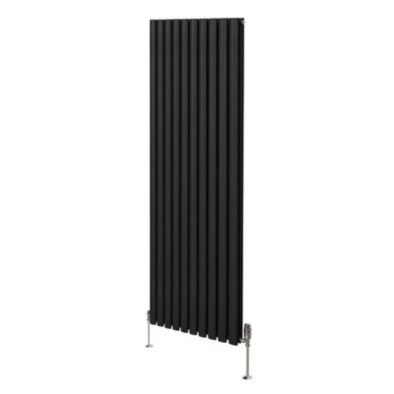 Image of MONSTER-SHOP Oval Column Radiator 1800mm x 600mm & trv Chrome Valves Modern 5055986194538