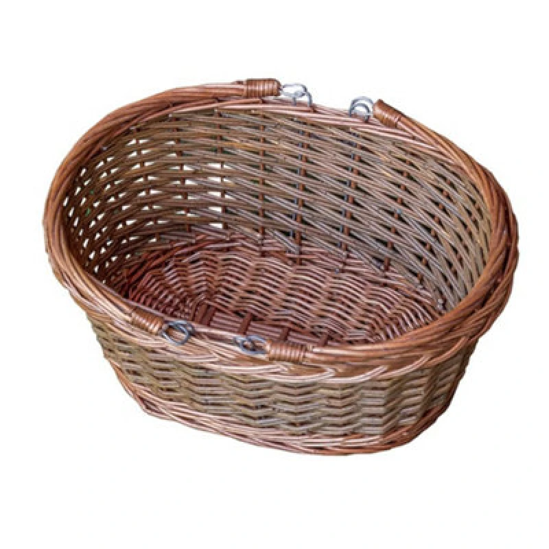 Image of Red Hamper S027/home Wicker Oval Swing Handle Shopping Basket