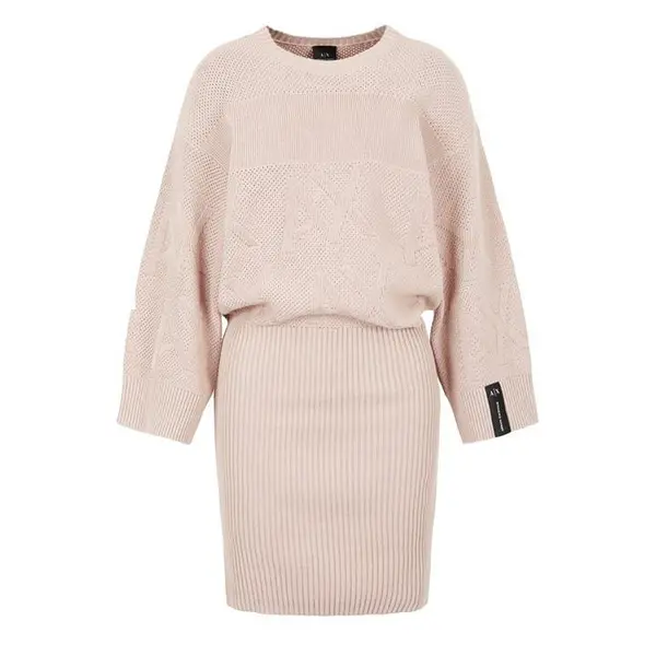 Image of Armani Exchange Knitted Dress - Pink 8