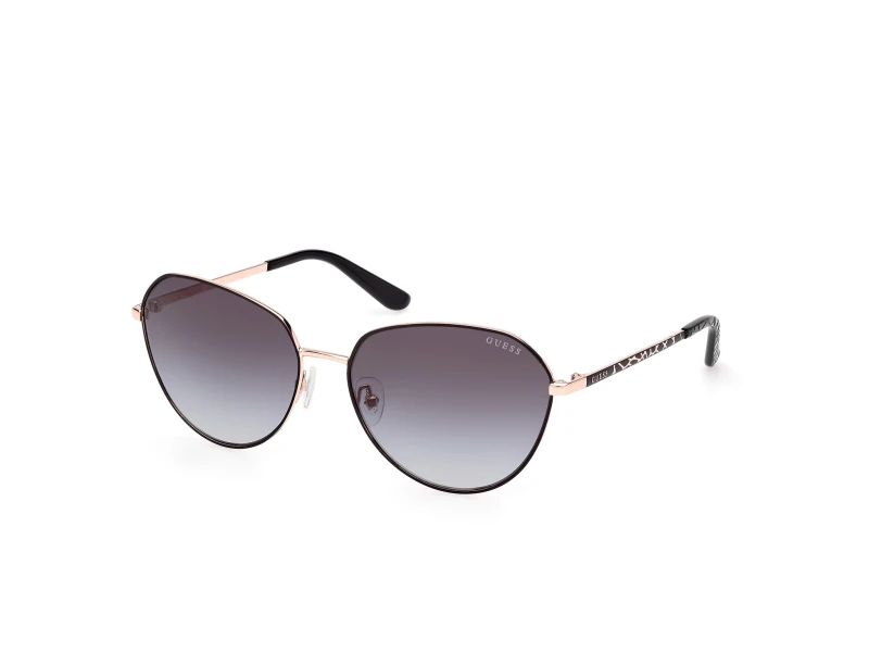 Image of Guess Round Metal Frame Sunglasses - Black WAH9Y Unisex