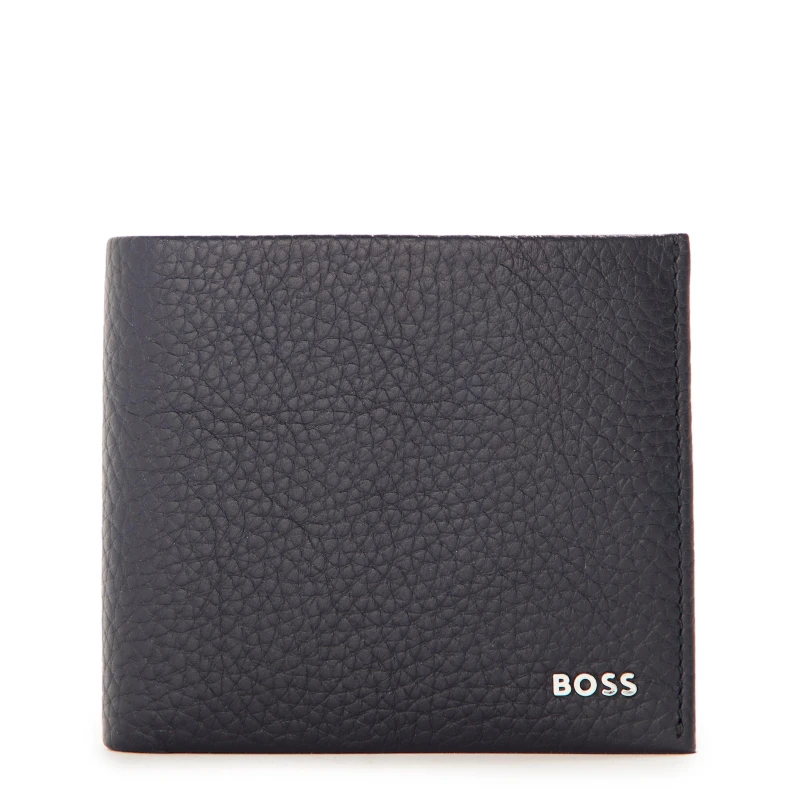 Image of Boss Mens Crosstown Wallet with Two Bill Compartments Navy male One Size