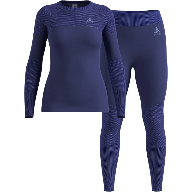 Image of Odlo Performance Baselayer Set Womens Skipper Blue female 8 (XS)