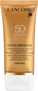 Image of Lancome Soleil Bronzer Smoothing and Refreshing Protective Cream SPF50 50ml