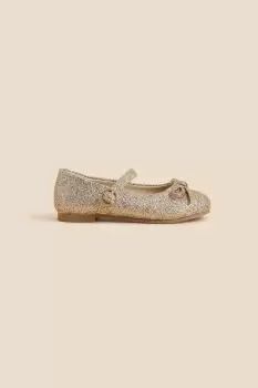 Image of Glitter Bow Ballerina Flats