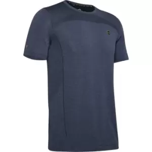 Image of Under Armour Armour Rush Seamless Fitted T Shirt Mens - Blue