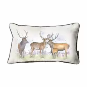 Image of Crossland Grove Stags Watercolour Cushion Mink 300x500mm