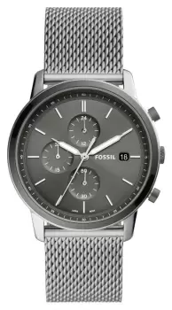 Image of Fossil FS5944 Mens Minimalist Grey Chronograph Dial Watch