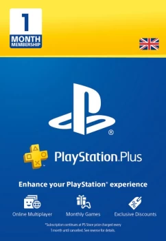 Image of PS Plus 1 Month Subscription - Digital Code - UK account