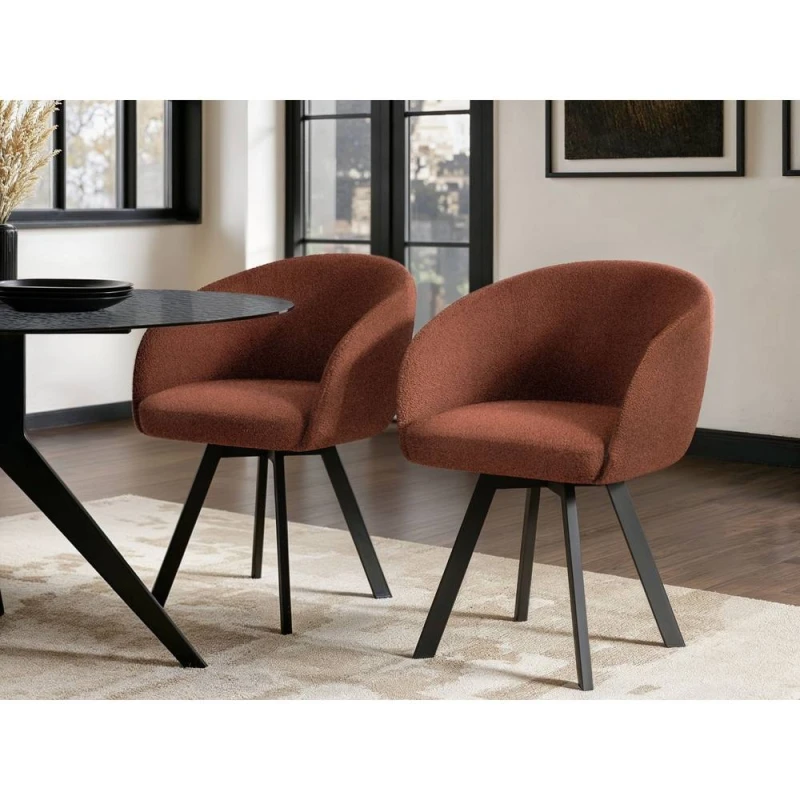 Image of Solace+Co Vito Brown Dining Chair Set of 2 Brown Unisex