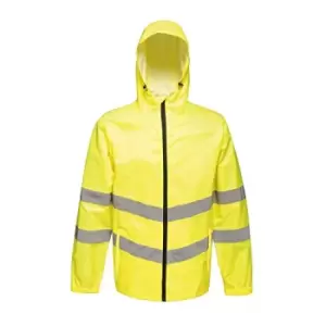 Image of Regatta Unisex Hi Vis Pro Packaway Reflective Work Jacket (L) (Yellow)