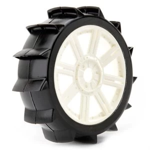 Image of Fastrax 1:8 Paddle Mounted On 8-Spoke White (Pr)