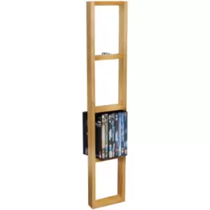 Image of IRIS - Wall Mounted 76 CD / 32 DVD / Bluray Storage Frame Shelf - Natural - Natural