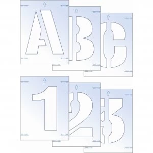 Image of Scan Letter and Number Stencil Kit 50mm