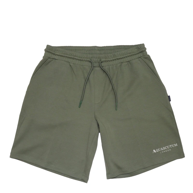 Image of Aquascutum Mens Fleece Jogger Shorts Fleece Shorts Small Green 47098715350