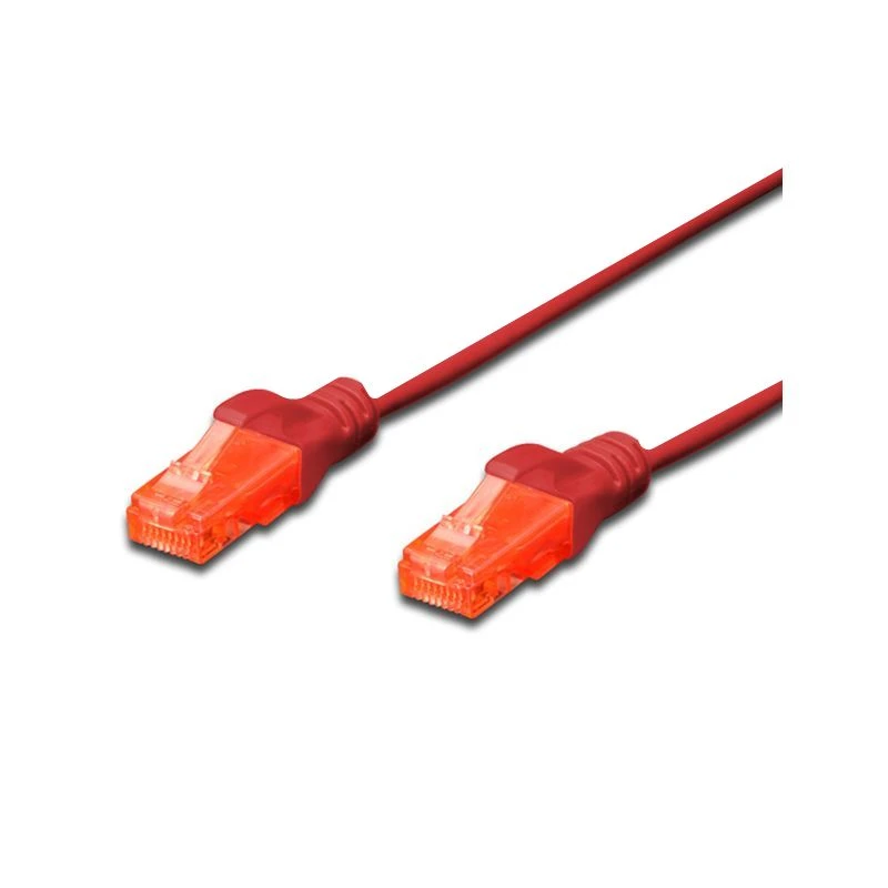 Image of FDL SLIM 2M CAT.6 UTP LSZH PATCH CABLE - RED (SNAGPROOF)