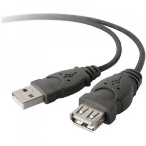 Image of Belkin USB 2.0 Cable [1x USB 2.0 connector A - 1x USB 2.0 port A] 1.80 m Black UL-approved