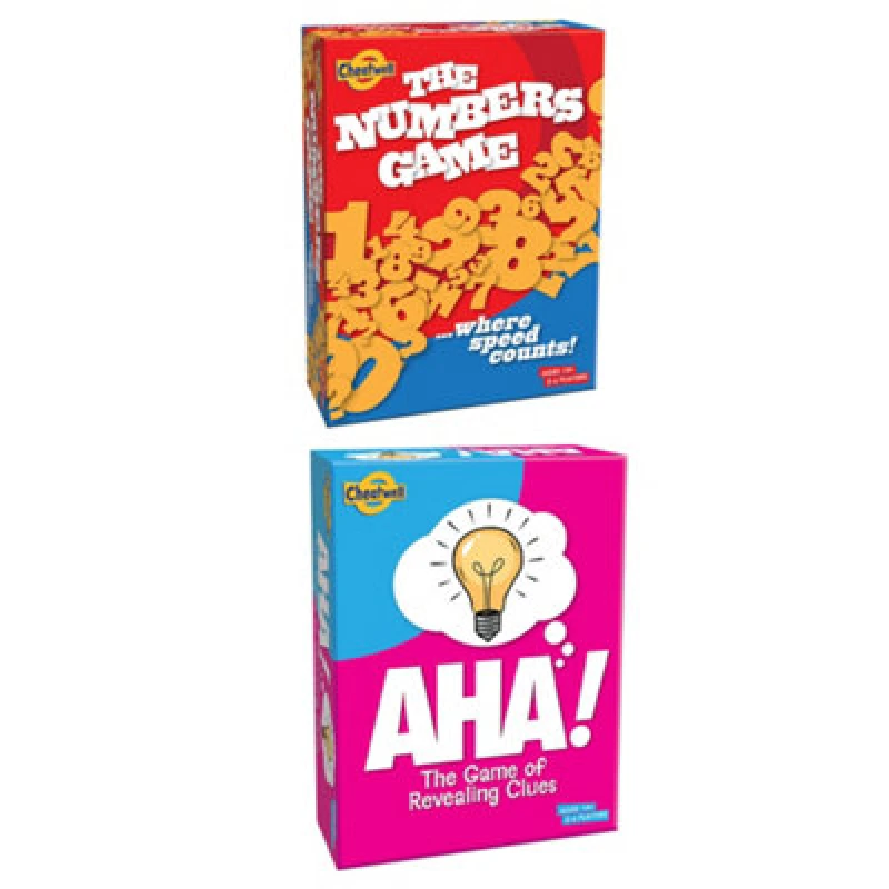 Image of Cheatwell Games The Numbers Game & Aha! Bundle: The Perfect Set for Game Nights and Family Gatherings Multi unisex