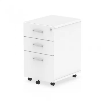 Image of Trexus Tall Under Desk Mobile Pedestal 440x550x695mm White Ref I001654