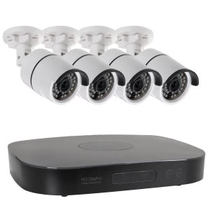 Image of electriQ 4 Camera 1080p HD CCTV System - No Hard Drive