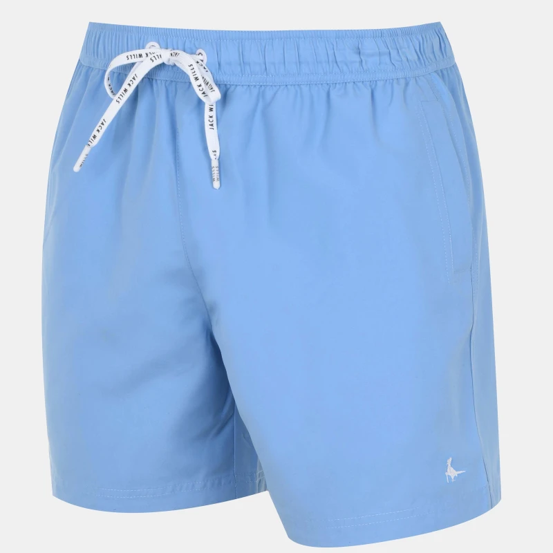 Image of Jack Wills Mid-Length Swim Shorts Mens Pale Blue male XS