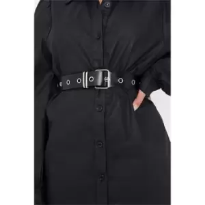 Image of I Saw It First Black Belt With Silver Eyelets - Black