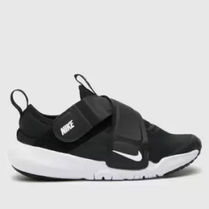 Image of Nike Black & White Flex Advance Junior Trainers