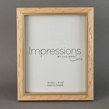 Image of 8" x 10" - Impressions Wooden Photo Frame Natural Finish