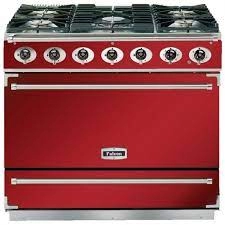 Image of Falcon F900SDFRDNM 87360 90cm Single Cavity Dual Fuel Range Cooker - Red