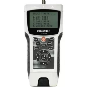 Image of VOLTCRAFT CT-20TDR Cable tester Suitable for Shielded/unshielded cable, CAT3, CAT4, CAT5, CAT5E, CAT 6, Coax
