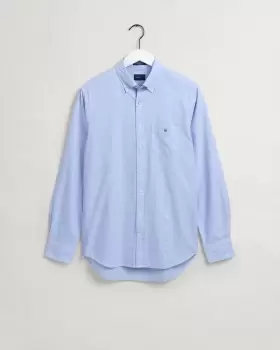 Image of GANT Men Regular Fit Oxford Shirt (M) Blue