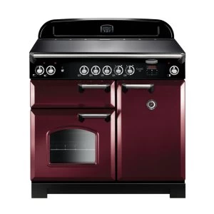 Image of Rangemaster CLA100ECCYC 117620 CLASSIC 100cm Ceramic Range Cooker CranberryChrome
