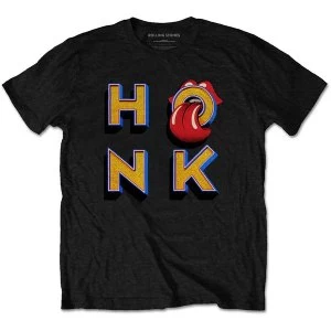 Image of The Rolling Stones - Honk Letters Mens Medium T-Shirt - Black