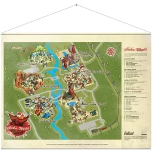 Image of Fallout Wallscroll Nuka World Map