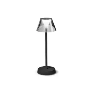 Image of LOLITA Dimmable Integrated LED Table Lamp Black, In-Built Switch, 3000K, IP54