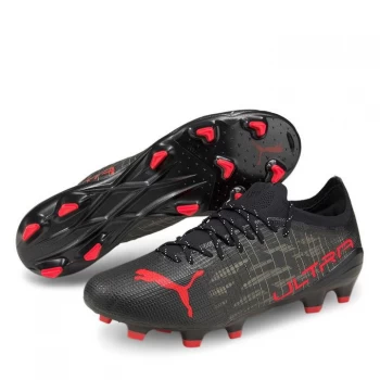 Image of Puma Ultra 1.2 FG Football Boots - Black/SunBlaze