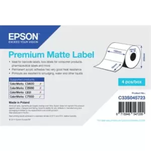 Image of Epson Premium Matte Label - Die-cut Roll: 102mm x 76mm 1570 labels