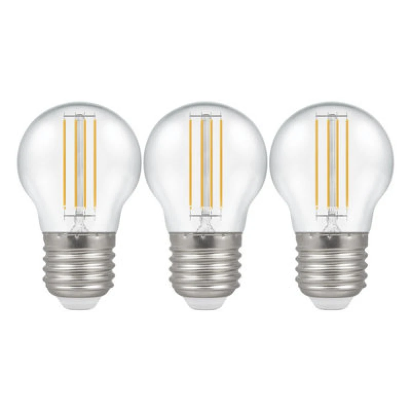 Image of Crompton Lamps LED Golfball 4.2W E27 Dimmable Filament Cool White Clear (40W Eqv)