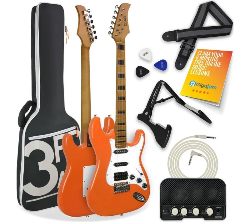 Image of 3RD AVENUE XF213AORPK Electric Guitar Bundle - Canyon Orange 5060742472508
