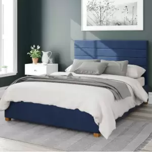 Image of Kelly Plush Velvet Ottoman Bed Frame Navy