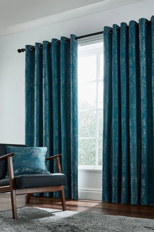 Image of Helena Springfield Helena Springfield 'Roma' Woven Lined Curtains in Emerald Size: 228cm width x 183cm drop Emerald 228cm width x 183cm drop Unisex