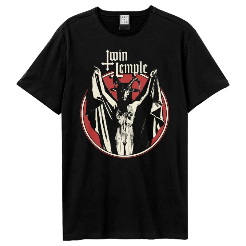 Image of Amplified Amplified Men Baphomette Twin Temple T-Shirt in Black Size: X-Small Black XS Male 5063852069255